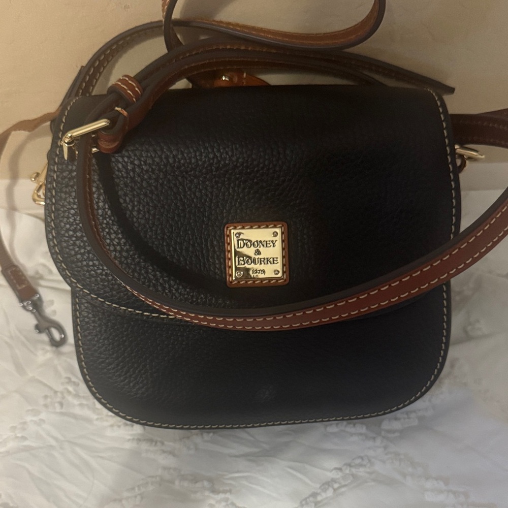 Dooney & Bourke Black and Brown Crossbody Bag